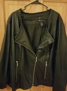 Lane Bryant cruelty free "leather" moto jacket